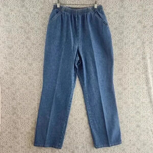 Vintage Chic High Rise Elastic waist pull on Chambray Women's Pants 12P